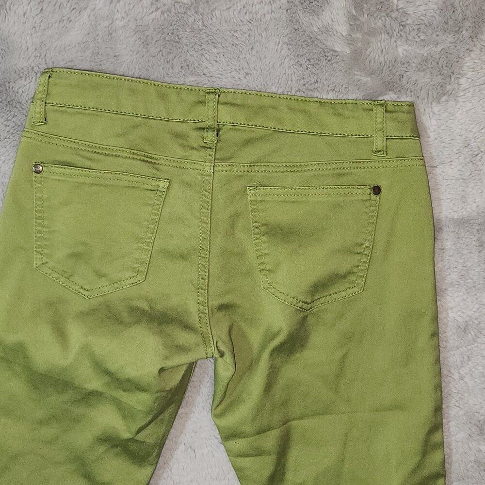 Pea Green Skinny Jeans Size 7 - Picture 4 of 4